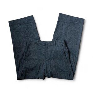 Vinces Italian Herringbone Wool Blend Utility Pant | Charcoal Grey | Women’s Siz